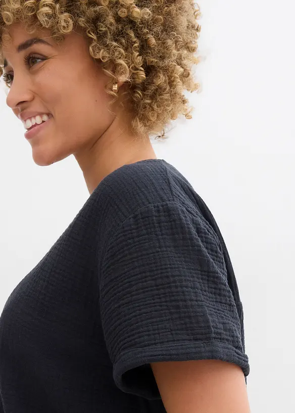 Maglia a tunica in soffice mussola, bonprix