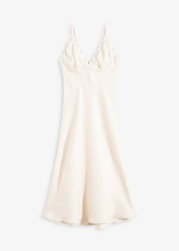 Abito lungo in satin fluente, bonprix