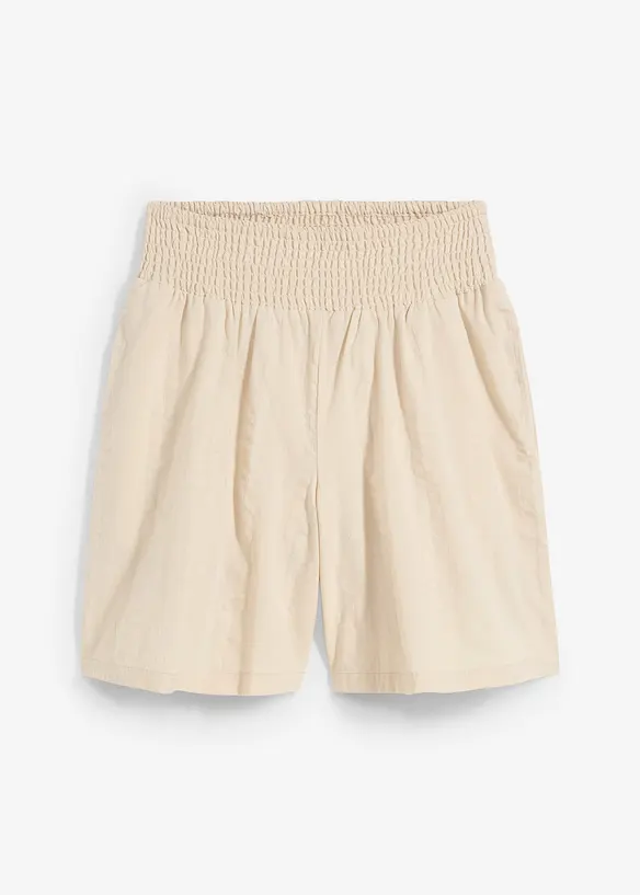 Shorts  con elastico in vita in seersucker di cotone, bonprix