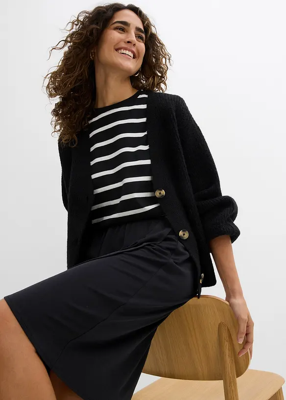 Gonna fluente in jersey misto viscosa, bonprix