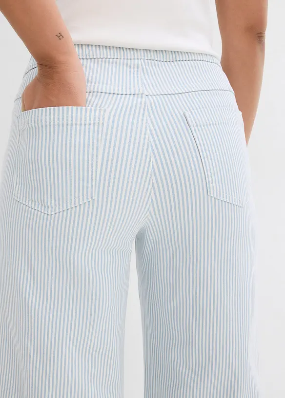 Pantaloni in twill con cinta comoda, bonprix