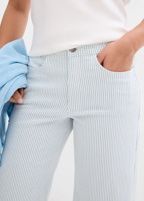 Pantaloni in twill con cinta comoda, bonprix