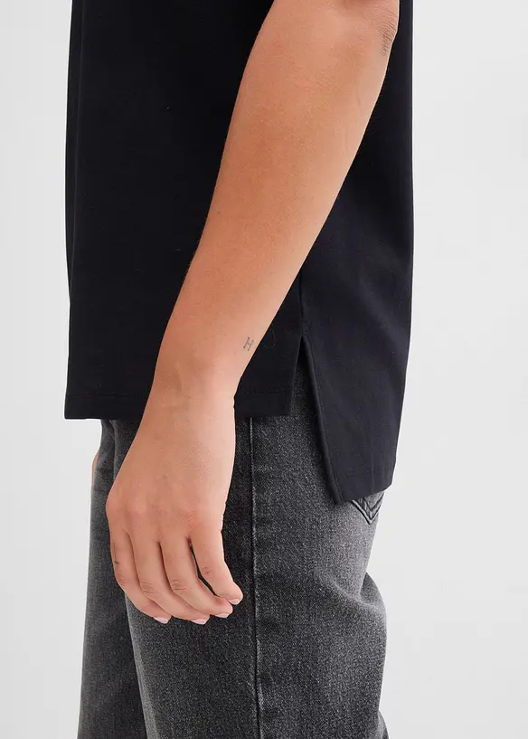 T-shirt asimmetrica in jersey di cotone pesante, bonprix