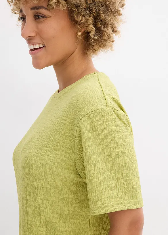 Maglia in crêpe stropicciato, bonprix