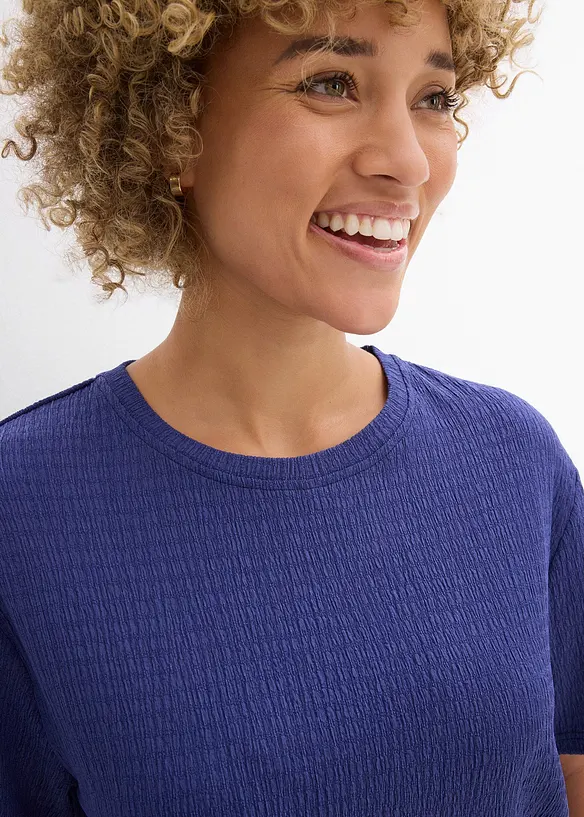 Maglia in crêpe stropicciato, bonprix