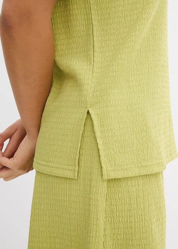 Maglia in crêpe stropicciato, bonprix