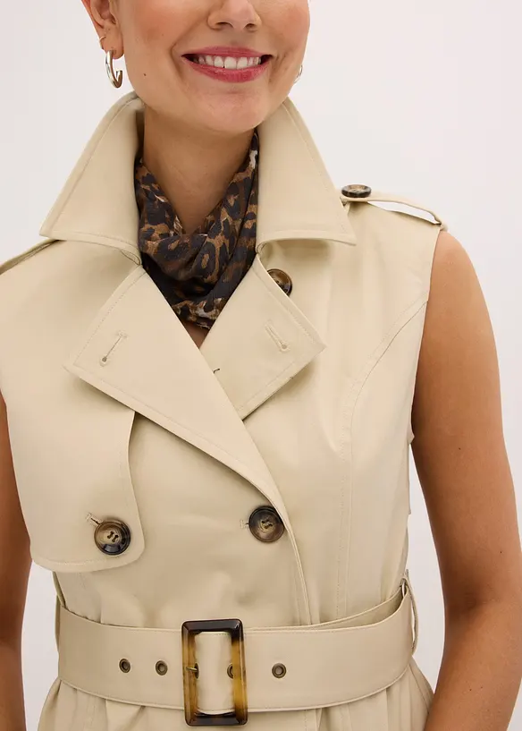 Abito stile trench con cintura, bonprix