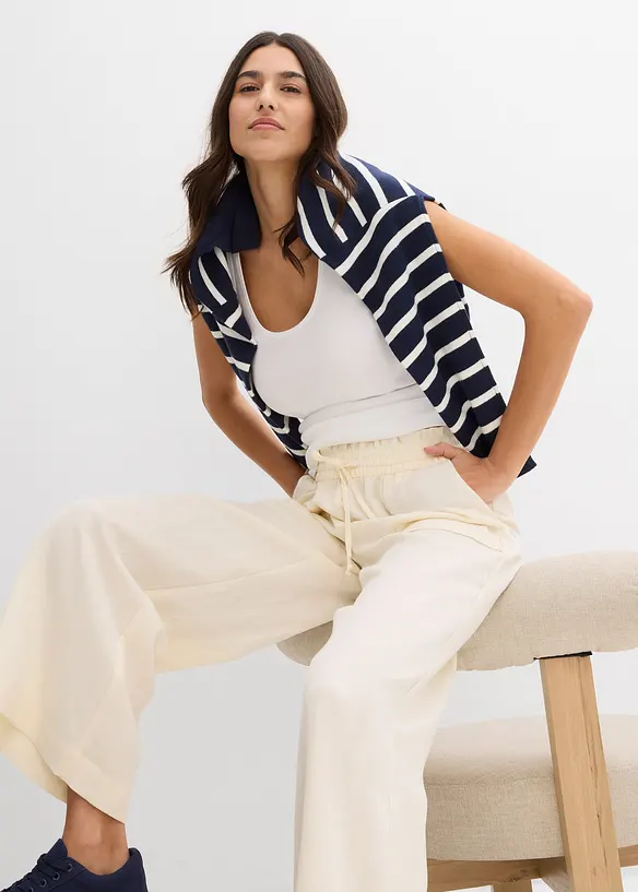 Pantaloni culotte in misto lyocell fluente, bonprix