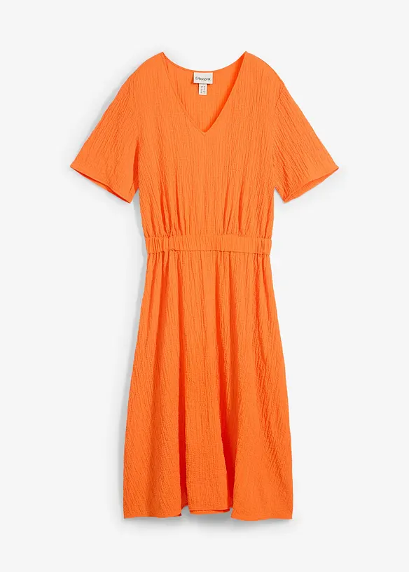 Abito midi in seersucker fresco, bonprix