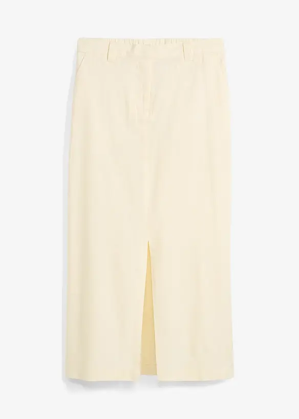 Gonna midi in misto lino fresco, bonprix