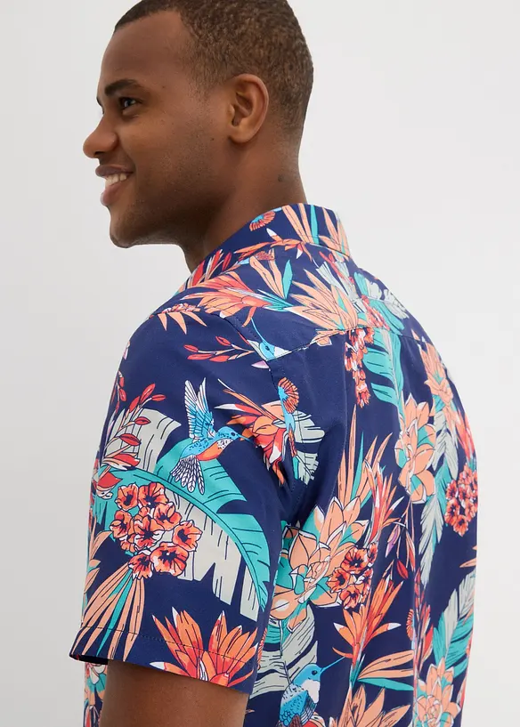 Camicia a maniche corte in viscosa, bonprix