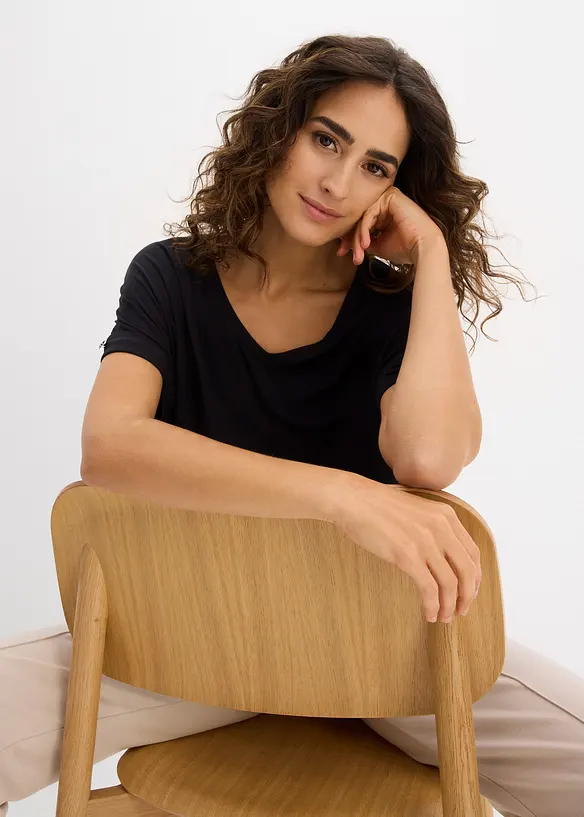 Maglia in misto viscosa fluente, bonprix