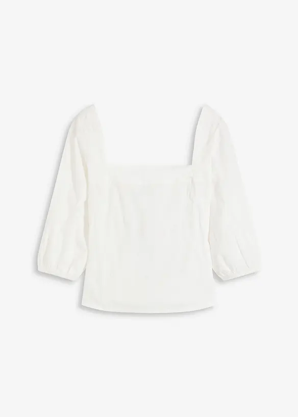 Blusa con maniche a sbuffo e dettaglio smock, bonprix