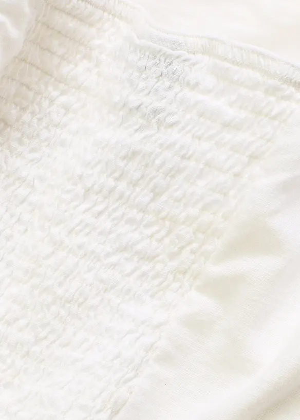 Blusa con maniche a sbuffo e dettaglio smock, bonprix