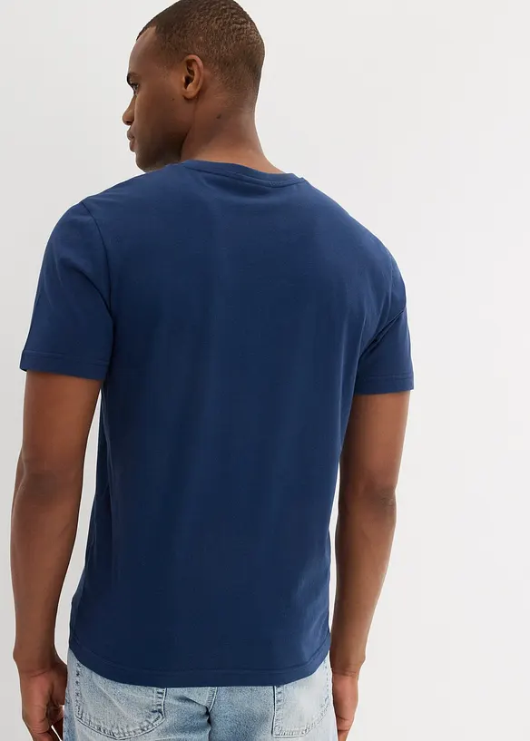 T-shirt con scollo a V in puro cotone biologico (pacco da 2), bonprix