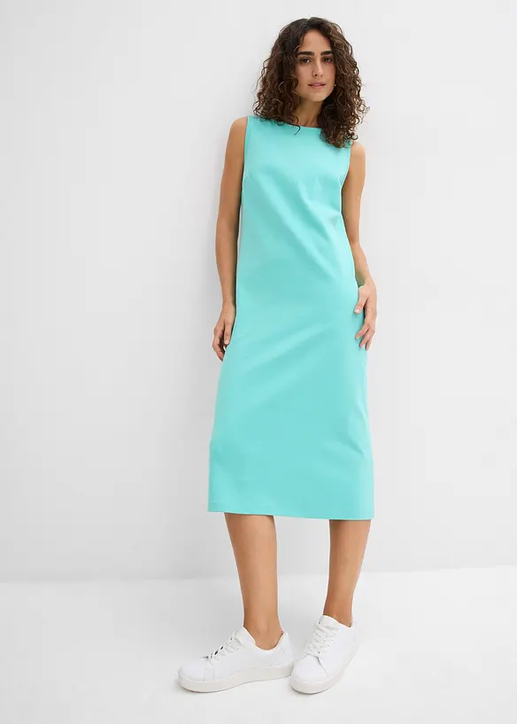 Abito midi in puro cotone biologico pesante, bonprix