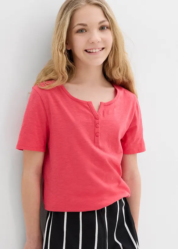 Maglia serafino in puro cotone biologico, bonprix