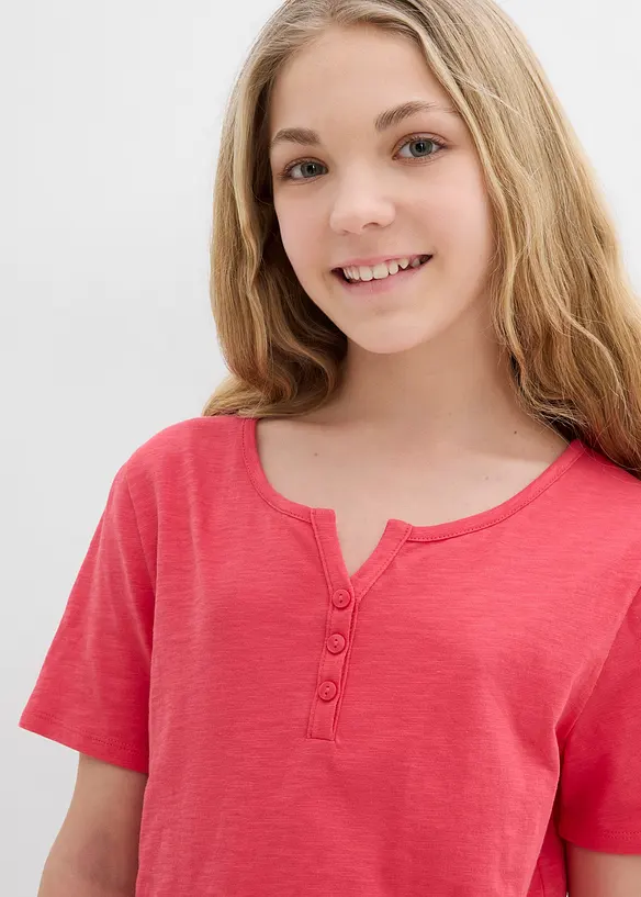 Maglia serafino in puro cotone biologico, bonprix
