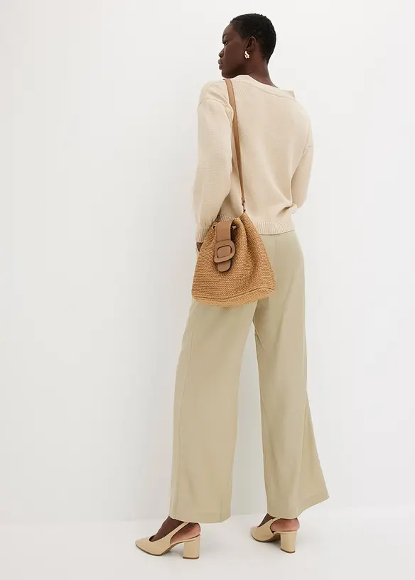 Pantaloni in lyocell con pinces, bonprix