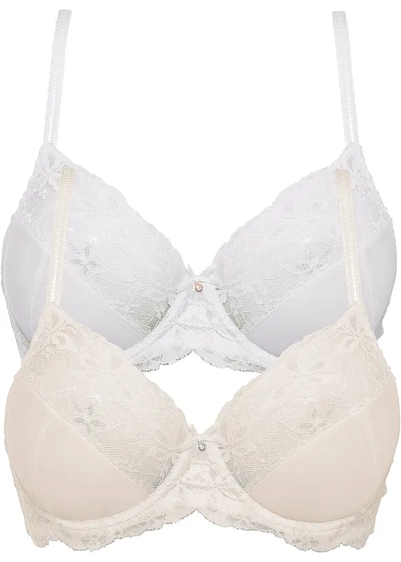 Reggiseno con pizzo raffinato (pacco da 2), bonprix