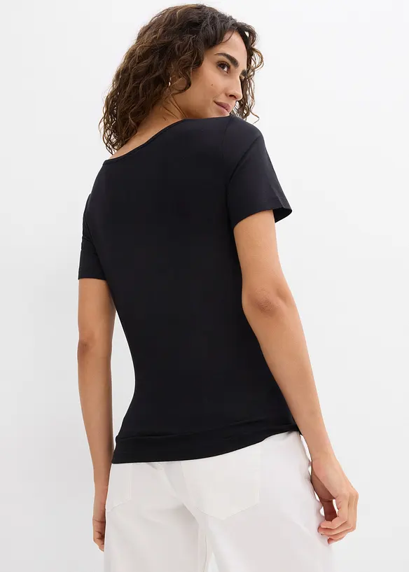 T-shirt in morbida viscosa (pacco da 2), bonprix