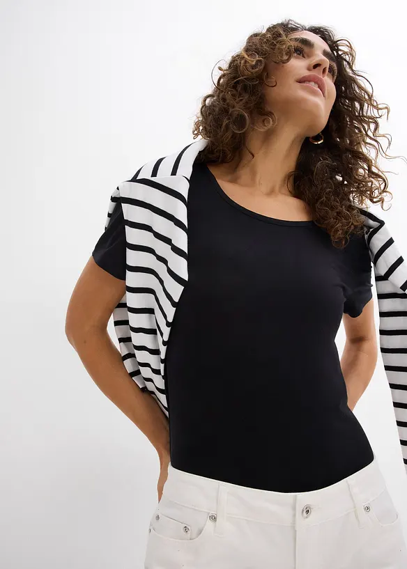 T-shirt in morbida viscosa (pacco da 2), bonprix