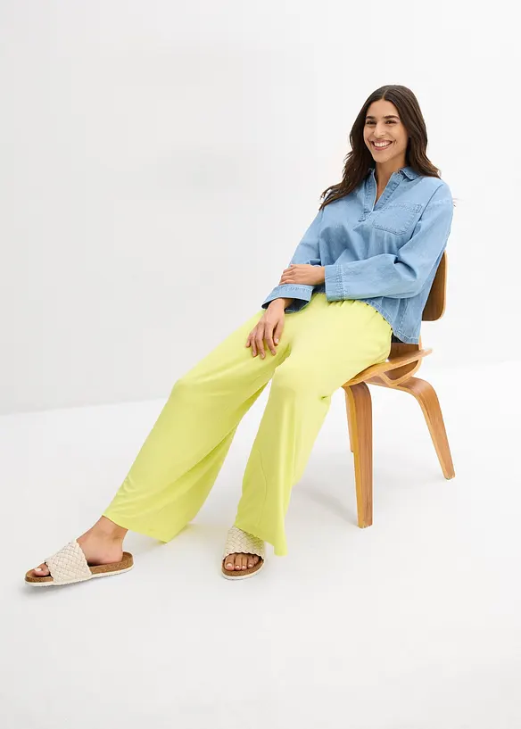 Pantaloni culotte in viscosa fluente, bonprix