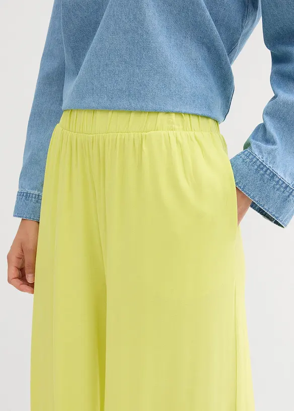 Pantaloni culotte in viscosa fluente, bonprix