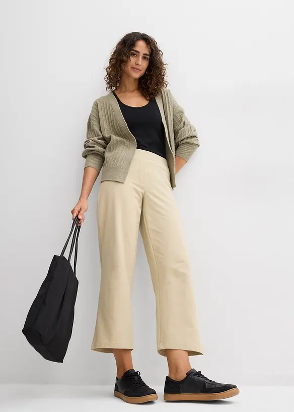 Pantaloni larghi in felpa, bonprix