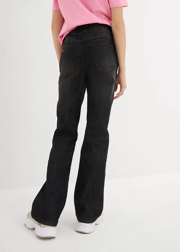 Jeggings flared, vita media, bonprix