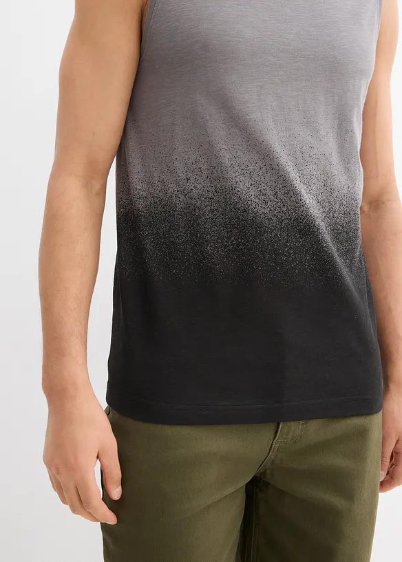 Canotta con colori sfumati in cotone biologico, slim fit, bonprix