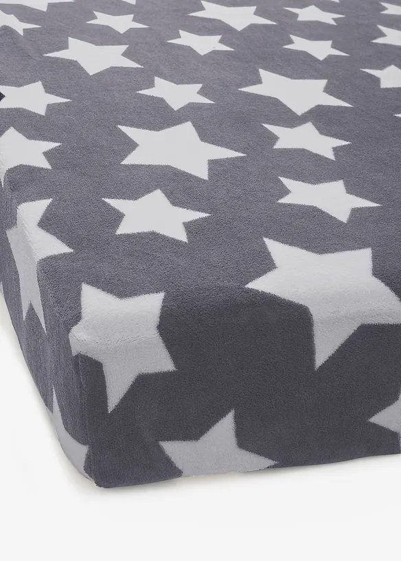 Lenzuolo con angoli tocco cachemire con stelle, bonprix