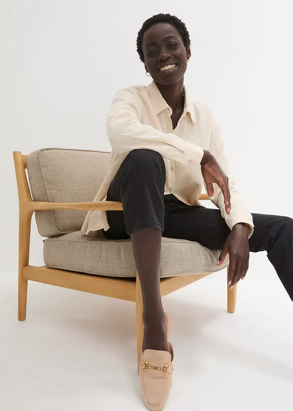 Pantaloni cropped elasticizzati, bonprix