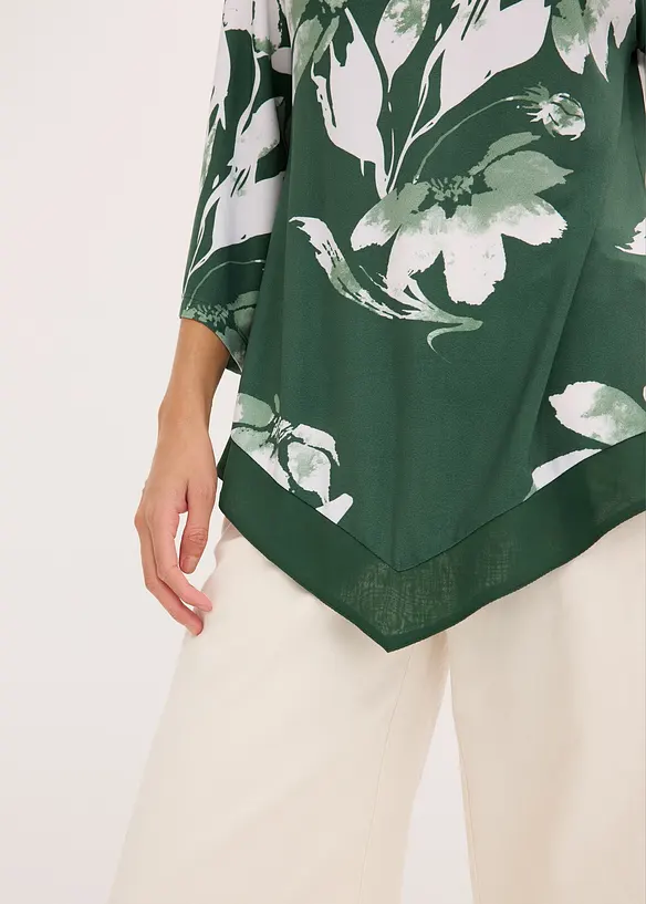 Maglia lunga in fantasia floreale, bonprix