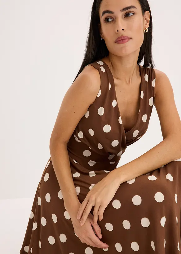 Abito in maglina a pois, bonprix