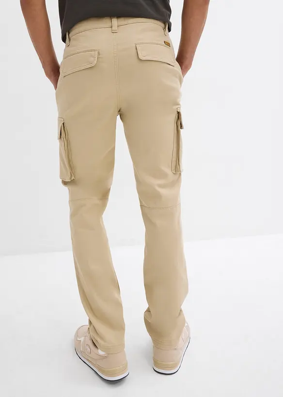 Pantaloni elasticizzati con puro cotone regular fit, straight, bonprix