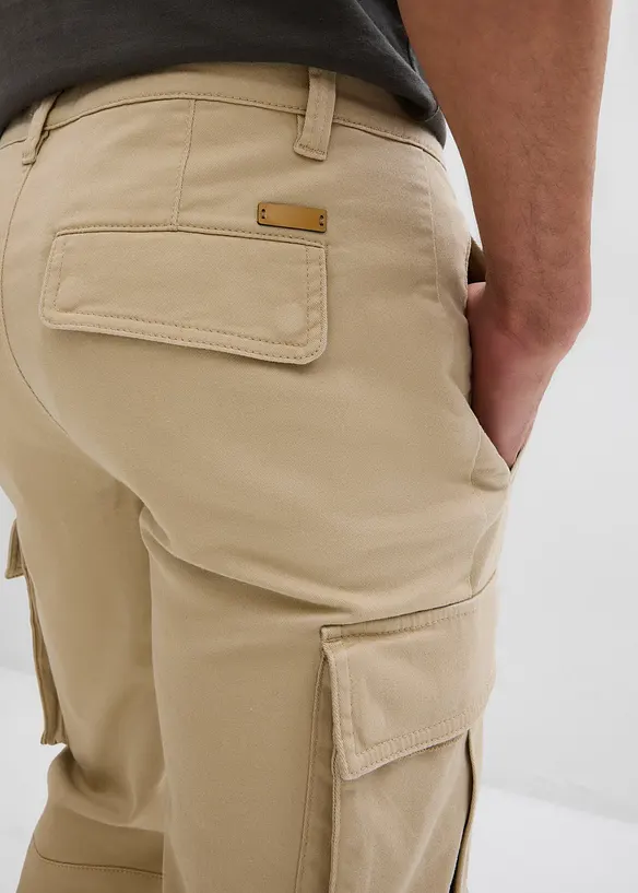 Pantaloni elasticizzati con puro cotone regular fit, straight, bonprix