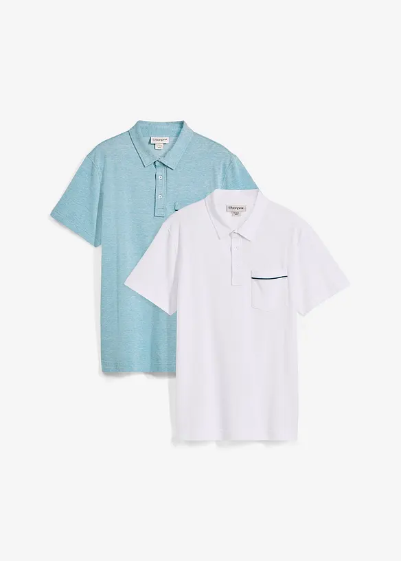 Polo in piquet di puro cotone biologico (pacco da 2), bonprix