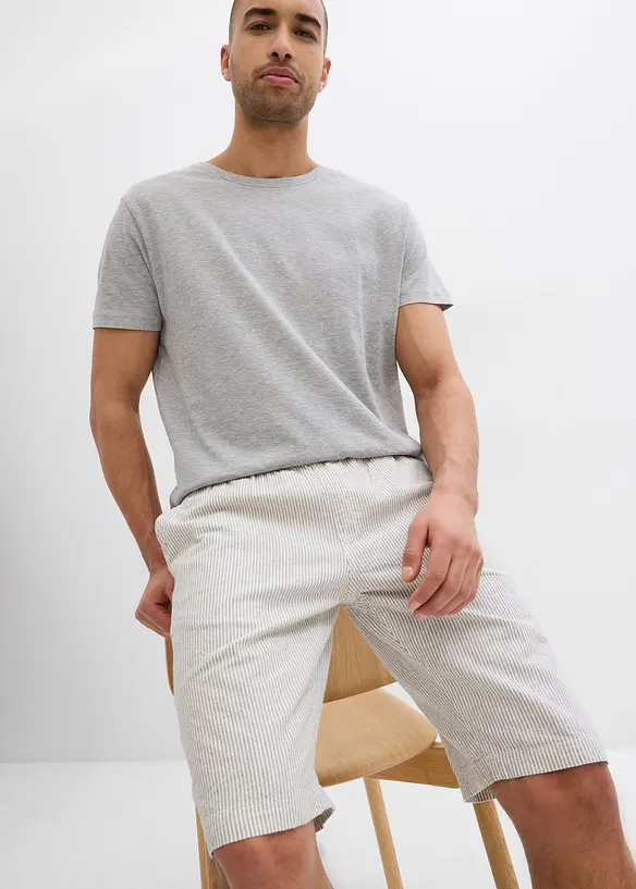 Bermuda in misto lino, regular fit, bonprix