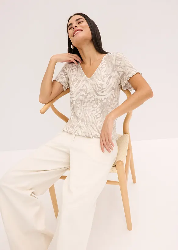 Maglia con fondo elasticizzato, bonprix