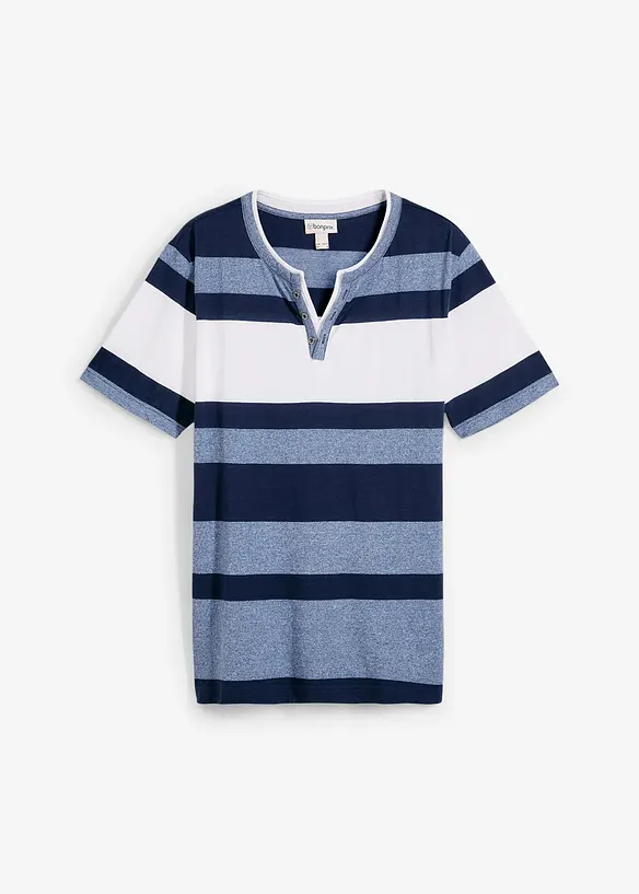 Maglia serafino a maniche corte, bonprix
