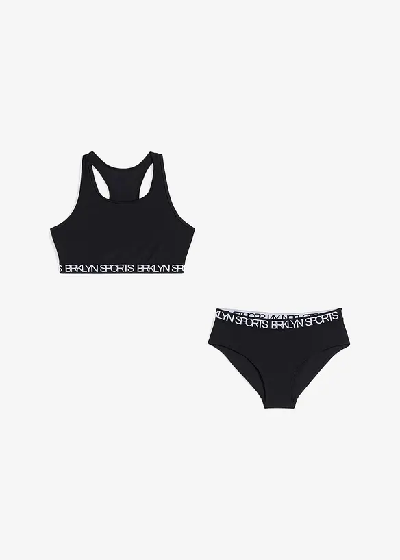 Bikini sportivo con spalline olimpioniche (set 2 pezzi), bonprix