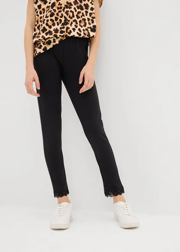 Leggings con fondo in pizzo (pacco da 2), bonprix