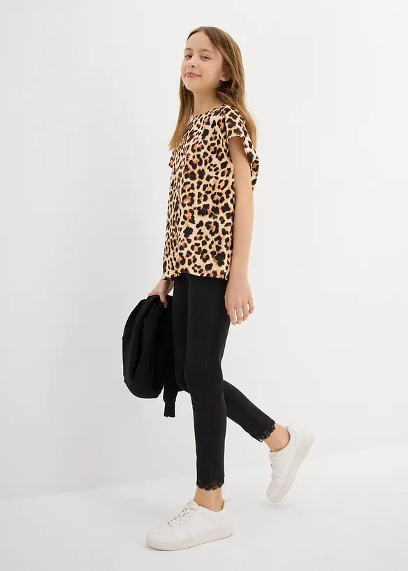 Leggings con fondo in pizzo (pacco da 2), bonprix