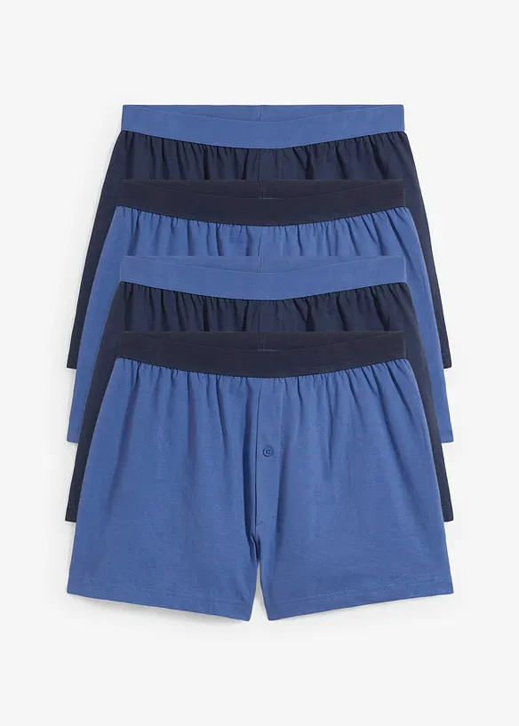 Boxer larghi in jersey di cotone (pacco da 4), bonprix