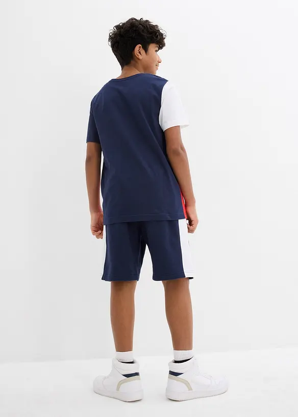 T-shirt e bermuda in felpa di puro cotone (set 2 pezzi), bonprix