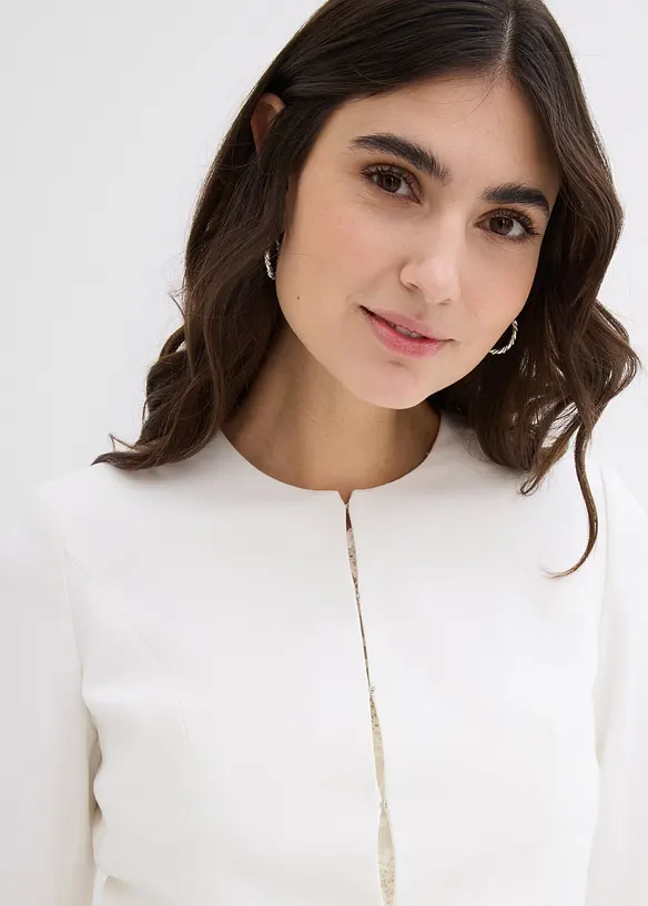 Blazer prémaman corto in satin, bonprix