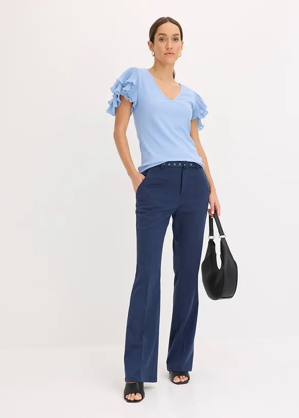 Maglia con volant, bonprix