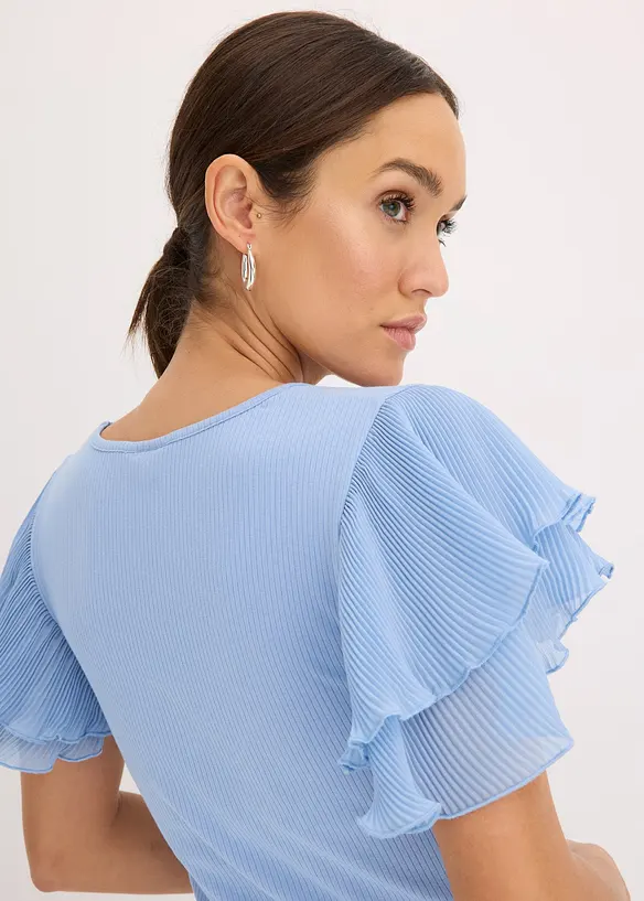 Maglia con volant, bonprix