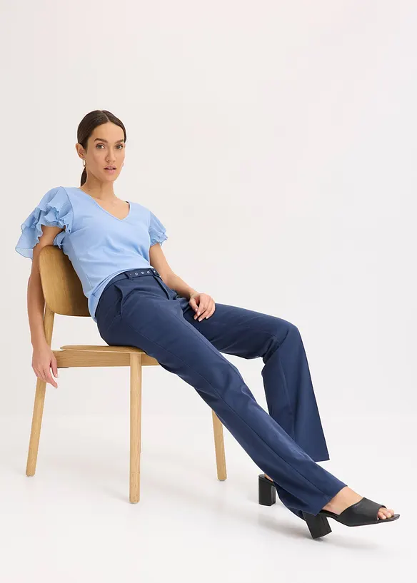 Maglia con volant, bonprix